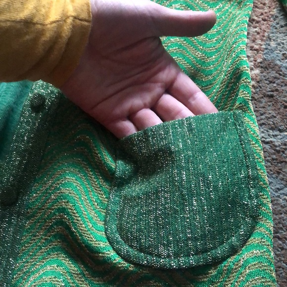 VTG | 70s metallic green and gold medium - Picture 7 of 16